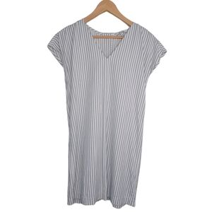 Madewell Button Back Easy Cotton Stripe Dress
